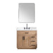 Altair Design Gavino 36"" Single Bathroom Vanity in Light Brown with Grain White Composite Stone Countertop