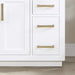 Altair Design Gavino 36"" Single Bathroom Vanity in White with Grain White Composite Stone Countertop