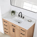 Altair Design Gavino 48"" Single Bathroom Vanity in Light Brown with Grain White Composite Stone Countertop