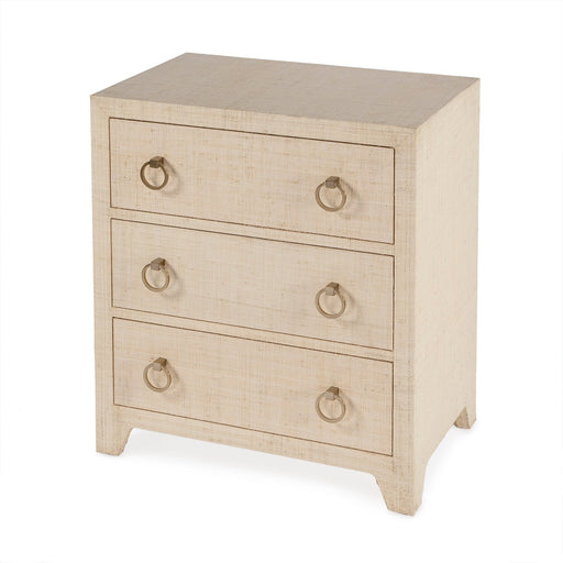 Butler Specialty Company Bar Harbor Raffia 3 Drawer Nightstand, Natural 5667362