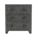 Butler Specialty Company Bar Harbor Charcoal Raffia 3 Drawer Nightstand, Charcoal 5667420