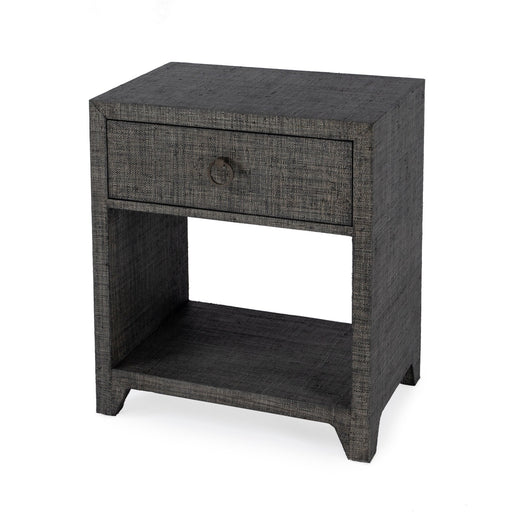 Butler Specialty Company Bar Harbor Raffia 1 Drawer Nightstand, Charcoal 5669420