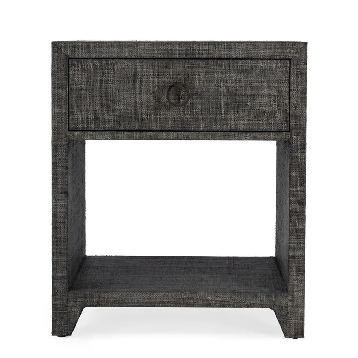 Butler Specialty Company Bar Harbor Raffia 1 Drawer Nightstand, Charcoal 5669420