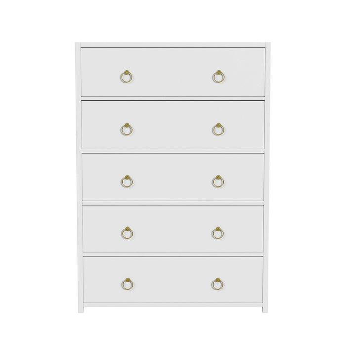 Butler Specialty Company Lark 5 Drawer Dresser, White 5672304