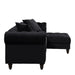 Acme Furniture Adnelis Sectional Sofa W/2 Pillows in Black Velvet 57320