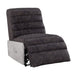 Acme Furniture Okzuil Power Motion Recliner in Two Tone Gray Top Grain Leather & Aluminum 59941