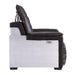 Acme Furniture Misezon Power Motion Recliner in Dark Top Grain Brown Leather & Aluminum 59943