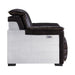 Acme Furniture Misezon Power Motion Recliner in Dark Top Grain Brown Leather & Aluminum 59943