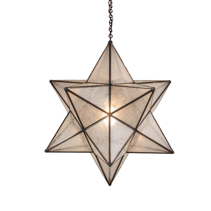 Meyda 18" Wide Stained Moravian Star Pendant