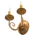 Meyda 12" Wide Candle Copper Jenna 2 Light Wall Sconce