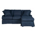 Sunset Trading Horizon Slipcovered Sleeper Sofa with Reversible Chaise| Stain Resistant Performance Fabric | Navy SU-117678-391049
