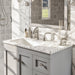 Eviva Acclaim 28" Transitional Bathroom Vanity in Espresso, Gray or White Finish with White Carrara Marble Countertop and Undermount Porcelain Sink