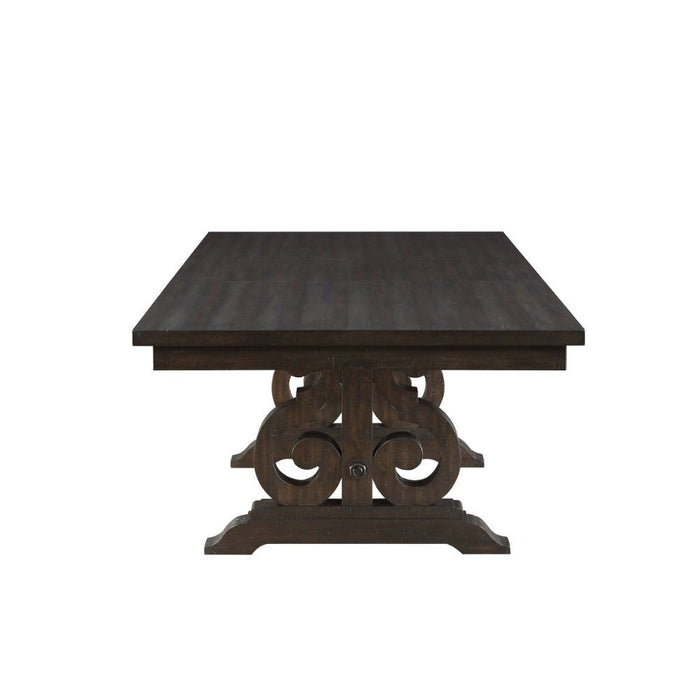 Acme Furniture Maisha Dining Table in Rustic Walnut Finish 61030
