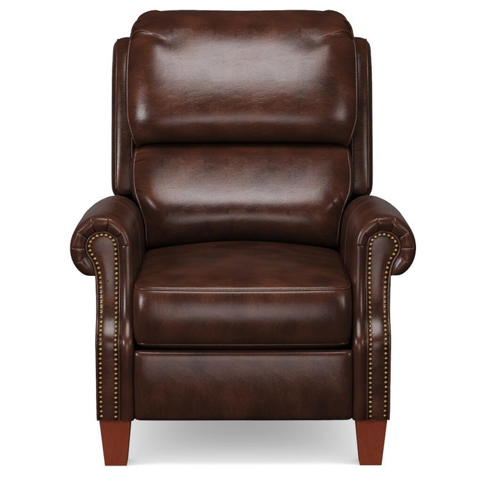 Sunset Trading Alexander Pushback Leather Recliner | Chocolate Brown SY-689-86-9307-88