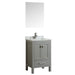 Eviva London 24" Transitional bathroom vanity with white Carrara marble countertop