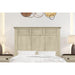Sunset Trading Shades of Sand King Bed | Cream/Walnut Brown Solid Wood CF-2302-0489-KB