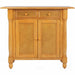 Sunset Trading Light Oak Extendable Kitchen Island with Drop Leaf Top | Drawers and Cabinet DLU-KI-4222-LO