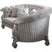 Acme Furniture Versailles Sofa W/5 Pillows in Ivory Fabric & Bone White Finish 52085