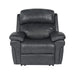 Sunset Trading Luxe Leather 3 Piece Reclining Living Room Set with Power Headrests | USB Ports | Loveseat with Console | Dual Recline Sofa | Chair Recliner | Gray SU-9102-94-1394-3PC