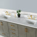 Altair Design Monna 72"" Double Bathroom Vanity Set in Gray Pine with Aosta White Composite Stone Countertop