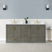 Altair Design Monna 72"" Double Bathroom Vanity Set in Gray Pine with Aosta White Composite Stone Countertop