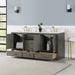 Altair Design Monna 72"" Double Bathroom Vanity Set in Gray Pine with Aosta White Composite Stone Countertop