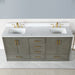 Altair Design Monna 72"" Double Bathroom Vanity Set in Gray Pine with Aosta White Composite Stone Countertop