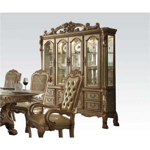 Acme Furniture Dresden Hutch in Gold Patina & Bone 63155H