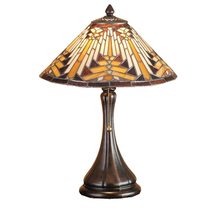 Meyda 18"H Tiffany Nuevo Mission Accent Table Lamp
