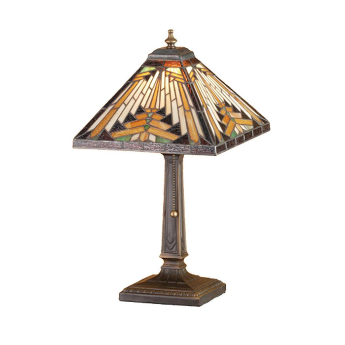 Meyda 16"H Tiffany Nuevo Mission Accent Table Lamp