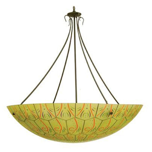 Meyda 46"W Hand Painted Estratto Inverted Pendant