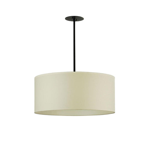 Meyda 30"W Cilindro Ivory Textrene Pendant