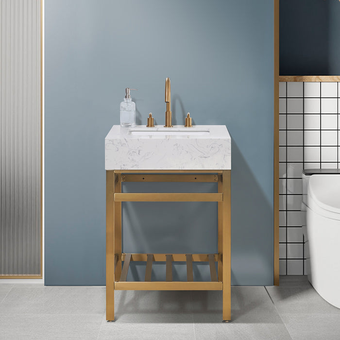 Altair Design Merano 24″ Single Stainless Steel Vanity 24″ size