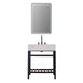 Altair Design Merano 30"" Single Stainless Steel Vanity Console in Matt Black with Aosta White Stone Countertop