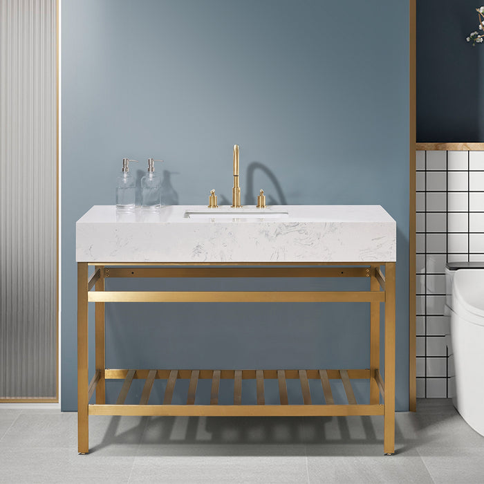 Altair Design Merano 48″ Single Stainless Steel Vanity 48″ size