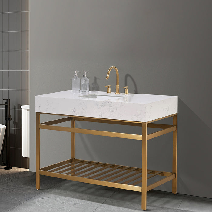 Altair Design Merano 48″ Single Stainless Steel Vanity 48″ size