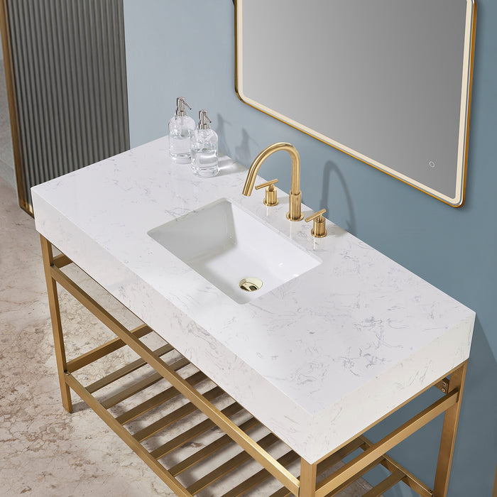 Altair Design Merano 48″ Single Stainless Steel Vanity 48″ size