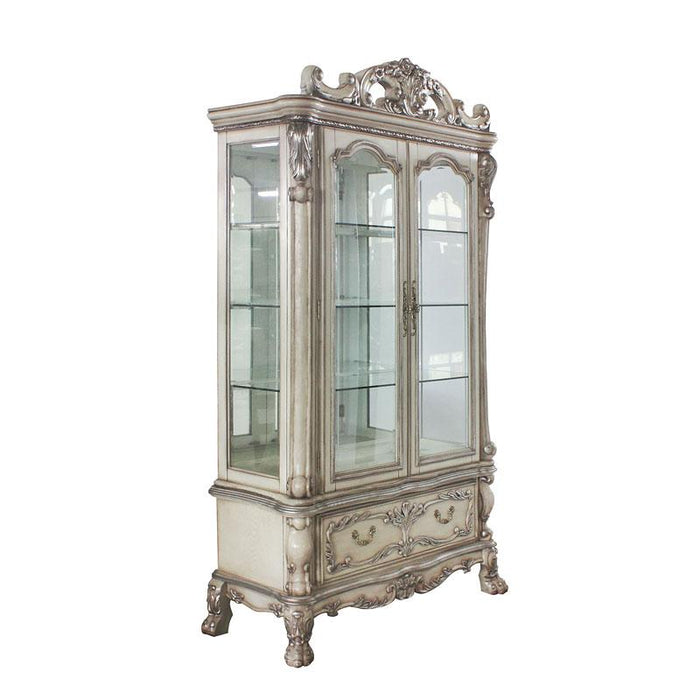 Acme Furniture Dresden Curio Cabinet - Top in Vintage Bone White 68182TOP