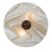 Meyda 18"W Deco Ball Blush Swirl Semi-Flushmount
