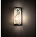 Meyda 5.75" Wide Cylinder Blanco Swirl Fused Glass Wall Sconce