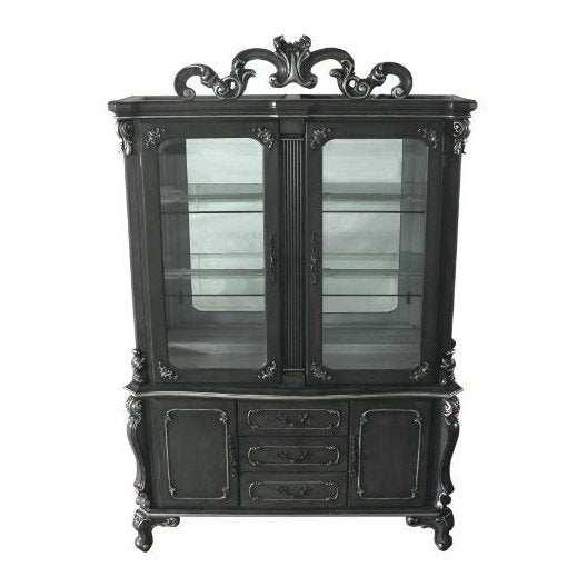 Acme Furniture House Delphine Buffet & Hutch in Charcoal Finish 68834
