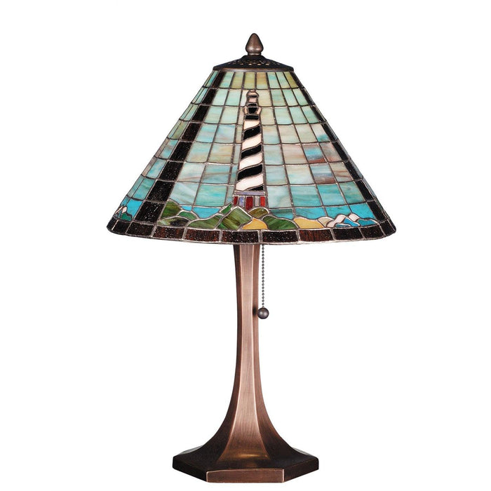 Meyda 21"H The Lighthouse on Cape Hatteras Table Lamp