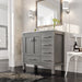 Eviva Aberdeen 36" Transitional Bathroom Vanity in Gray or White Finish with White Carrara Marble Countertop and Undermount Porcelain Sink