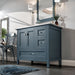 Eviva Britney 36" Blue Bathroom Vanity in Ash Blue Finish