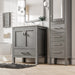 Eviva Aberdeen 30" Transitional Bathroom Vanity in Espresso, Gray or White Finish with White Carrara Marble Countertop and Undermount Porcelain Sink