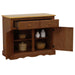 Sunset Trading Oak Selections Keepsake Buffet and Lighted Hutch | Nutmeg Brown and Light Oak DLU-19-BH-NLO