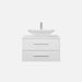 Eviva Totti Wave 24" Modern Bathroom Vanity in Espresso, Gray, or White, Finish with Super White Man-Made Stone Countertop and Porcelain Vessel Sink