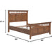 Sunset Trading Mission Bay Queen Bed | Amish Brown Solid Wood | Panel Headboard and Footboard CF-4901-0877-QB
