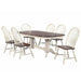 Sunset Trading Andrews 7 Piece 96" Oval Double Pedestal Extendable Dining Set | Butterfly Leaf Table | Antique White and Chestnut Brown | Seats 10 DLU-ADW4296-C30-AW7PC