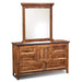 Sunset Trading Rustic City Dresser with Mirror| 6 Drawers| Storage Cabinet HH-4365-31-32